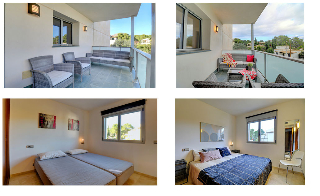 Algunas fotos de antes y después del Home Staging en el apartamento en venta en Gotmar, Puerto Pollensa